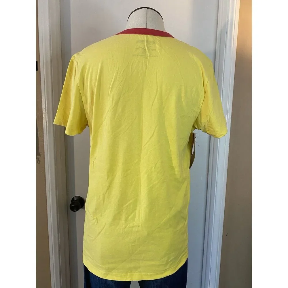 True Religion NWT Calif Gas Lamp Quarter‎ San Diego Yellow Shirt W/Patches